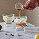 Modern colorful glass dessert ice cream cup set dining room glassware