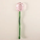 Modern colorful glass dessert spoon set dining room kitchenware
