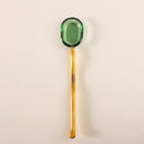 Modern colorful glass dessert spoon set dining room kitchenware