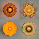 Modern colorful glass led ceiling lamp living room light fixture