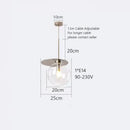Modern colorful glass metal pendant lamp for dining room
