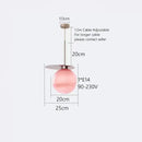 Modern colorful glass metal pendant lamp for dining room