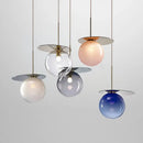 Modern colorful glass metal pendant lamp for dining room
