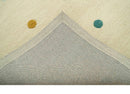 Modern Colorful Polka Dot Beige Hand Tufted Custom Made wool area rug