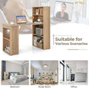 Modern Compact Computer Desk with Storage Shelves and Workstation