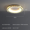 Modern concave round crystal ceiling light for living room