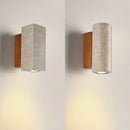 Modern concrete and wood led wall sconce bedroom light