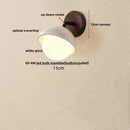Modern concrete and wood led wall sconce bedroom light