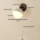 Modern concrete and wood led wall sconce bedroom light