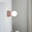 Modern concrete bell wall mounted light fixture bedroom sconce
