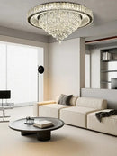 DecorBites™ Cone Crystal Ceiling Chandelier - Stainless Steel Luxury Living Room Decoration