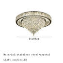 DecorBites™ Cone Crystal Ceiling Chandelier - Stainless Steel Luxury Living Room Decoration
