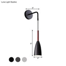 DecorBites™ Modern Bullet Wall Mount Sconce Lamp in Black/White/Grey for Bedside - Single Bulb Fixture