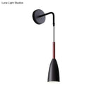 DecorBites™ Modern Bullet Wall Mount Sconce Lamp in Black/White/Grey for Bedside - Single Bulb Fixture