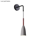 DecorBites™ Modern Bullet Wall Mount Sconce Lamp in Black/White/Grey for Bedside - Single Bulb Fixture