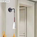 DecorBites™ Modern Bullet Wall Mount Sconce Lamp in Black/White/Grey for Bedside - Single Bulb Fixture