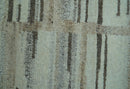 Modern Contemporary Beige Hand Knotted 2x3 Wool Area Rug
