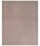 Modern Contemporary Solid Peach Hand knotted 8x10 wool Area Rug