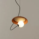 Modern copper and black grid led pendant light dining room