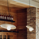 Modern copper and black grid led pendant light dining room