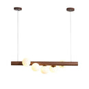DecorBites™ Burly Wood Walnut Glass Pendant Light for Living Room Bar Foyer