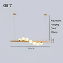 DecorBites™ Burly Wood Walnut Glass Pendant Light for Living Room Bar Foyer
