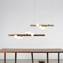 DecorBites™ Burly Wood Walnut Glass Pendant Light for Living Room Bar Foyer