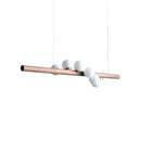 DecorBites™ Burly Wood Walnut Glass Pendant Light for Living Room Bar Foyer