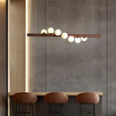 DecorBites™ Burly Wood Walnut Glass Pendant Light for Living Room Bar Foyer