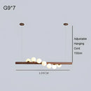 DecorBites™ Burly Wood Walnut Glass Pendant Light for Living Room Bar Foyer