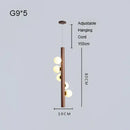 DecorBites™ Burly Wood Walnut Glass Pendant Light for Living Room Bar Foyer