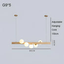DecorBites™ Burly Wood Walnut Glass Pendant Light for Living Room Bar Foyer