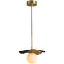 Modern copper bedside chandelier with marble ball for dining room
