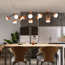 Modern copper & black sputnik ceiling island light for bedroom