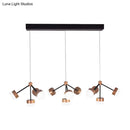Modern copper & black sputnik ceiling island light for bedroom