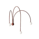 Modern copper branch glass wall lamp for living room