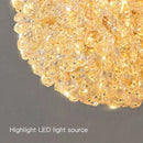 Modern copper crystal wall sconce – living room gold lighting