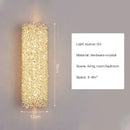 Modern copper crystal wall sconce – living room gold lighting
