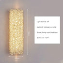 Modern copper crystal wall sconce – living room gold lighting