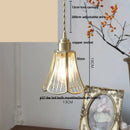 Modern copper cube glass led pendant light for bedroom