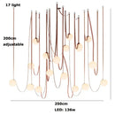 Modern copper decorbites glass ball pendant lamp for dining room