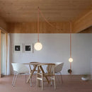 Modern copper decorbites glass ball pendant lamp for dining room