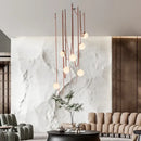 Modern copper decorbites glass ball pendant lamp for dining room