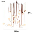 Modern copper decorbites glass ball pendant lamp for dining room