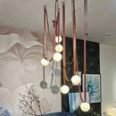 Modern copper decorbites glass ball pendant lamp for dining room