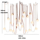 Modern copper decorbites glass ball pendant lamp for dining room