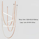 Modern copper decorbites leather belt chandelier for dining room