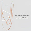Modern copper decorbites leather belt chandelier for dining room