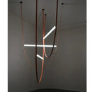 Modern copper decorbites leather belt chandelier for dining room