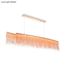 DecorBites™ Contemporary Metal Gold LED Pendant Light for Dining Room - Linear Island Design, 39"/47" Wide